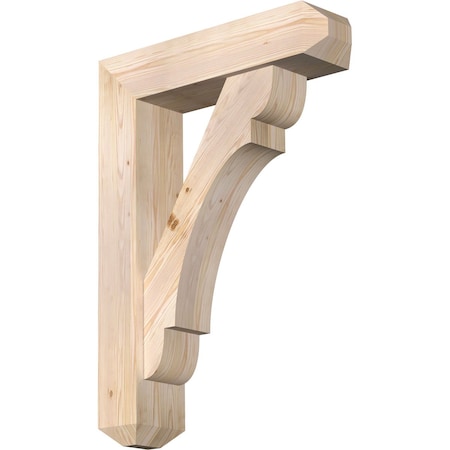 Ekena Millwork Olympic Craftsman Smooth Bracket w/ Offset Brace, Douglas Fir, 7 1/2"W x 30"D x 42"H BKT0806X30X42OLY04SDF